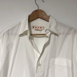 Oversized MARNI poplin shirt dress